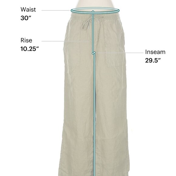 Athleta 100% Linen Wide Leg Pants - Picture 3 of 4
